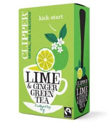 Heath&Heather Зеленый с лаймом и имбирем Органик Clipper чай №20 пакетики