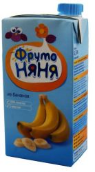 ФрутоНяня нектар банановый с мяк. с сах. с 3 лет