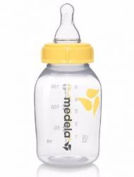 Медела бутылочка для грудного молока с силиконовой соской 150мл