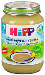 Хипп крем-суп овощной с цыпленком с 7 мес 190г