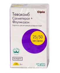 Тевакомб аэрозоль 25мкг+50мкг/доза 120 доз №1 баллончик