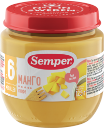 Сэмпер пюре манго с 6 мес 125г