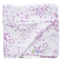Глориес муслиновая пеленка Розовые звезды 120х120см