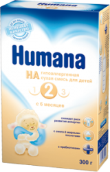 Хумана ГА 2 Гипоаллергенная смесь сухая молочная для детей 300г