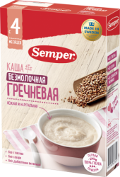 Сэмпер каша безмолочная Гречневая с 4 мес 180г
