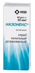 Назонекс 50мкг/доза спрей назальный дозированный 60доз 10г №1