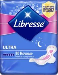Либресс Ультра  прокладки ночные 10 штук (Libresse Ultra Goodnight)