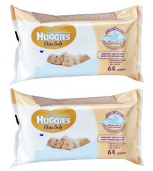 Хаггис салфетки детские влажные Элит Софт №64х2