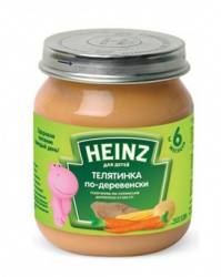 Хайнц пюре телятинка по-деревенски с 6 мес 120г