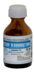 Левомицетин спиртовой раствор 3% 25мл