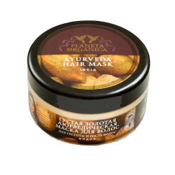 Планета Органика маска Аюрведическая густая золотая для густоты и роста волос 300мл