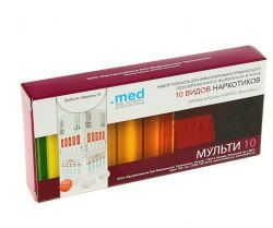 ИммуноХром-Нарко-Экспресс (набор тестов на 10 видов наркотиков в моче)