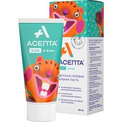 Асепта Kids паста гелевая зубная детская 4-8 лет 50мл
