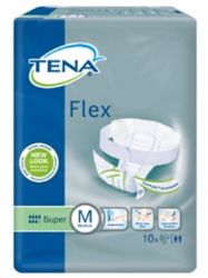 ТЕНА Флекс Супер M дышащие поясные подгузники для взрослых 10 штук (TENA Flex Super M)