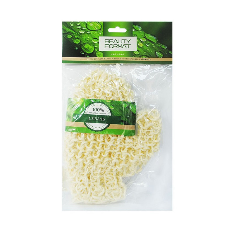 Мочалка натуральная Beauty Format сизаль