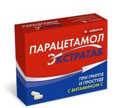 Парацетамол Экстратаб с витамином С 500мг+150мг №10 таблетки