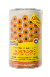 Иппликатор Кузнецова Тибетский валик для шеи магнитный желтый