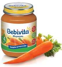 Бебивита пюре морковь с 4 мес 100г