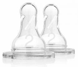 Доктор Браун соска силиконовая стандартная от 3-х мес. уровень-2 2шт