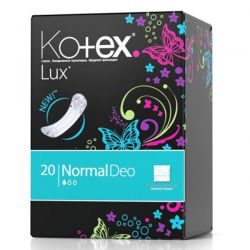Котекс прокладки ежедневные lux normal deo 20шт