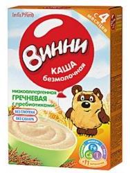 Винни каша безмолочная Гречневая низкоаллергенная с пребиотиками с 4 мес 220г