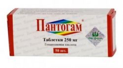 Пантогам 250мг №50 таблетки