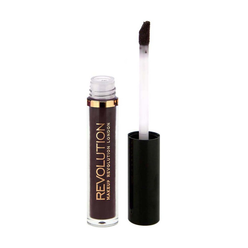 Помада Makeup Revolution Lip Lacquer Black Heart матовая темно-коричневая