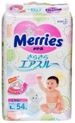 Мерриес подгузники 9-14кг (L) 54шт