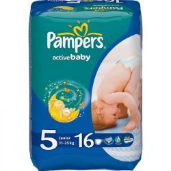Памперс актив бэби юниор n16