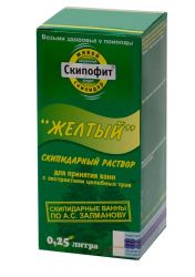 Скипофит желтый скипидарный раствор для приготовления ванн с экстр.целебных трав 250мл