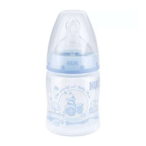 Бутылочка пластиковая NUK First Choice Plus Baby Blue с соской р. 1 150мл