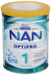 Нан 1 Optipro молочная смесь с пробиотиками с рождения 800г