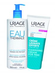 Урьяж набор: Увлажняющее молочко для тела 500мл + Очищающий пенящийся крем 200 мл