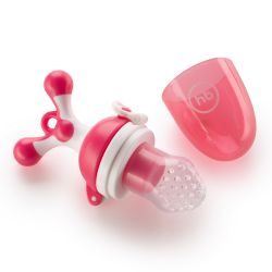 Хэппи беби/Happy baby ниблер с силиконовой сеточкой красный арт.15009