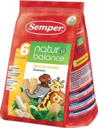 Сэмпер печенье детское банановое NaturBalance с 6 мес 125г