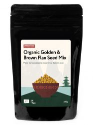 Микс бурого и золотого льна семена 200гр organic