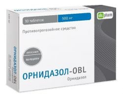 Орнидазол-OBL 500мг №10 таблетки