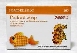 Биафишенол рыбий жир с витамином Е №100 капсулы