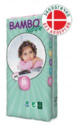 Бамбу/Bambo подгузники детские Nature XL-Plus-6 (16-30кг) 44шт