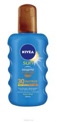 Нивея Сан масло-спрей солнцезащитное для загара Защита и загар SPF20 200мл (86037)
