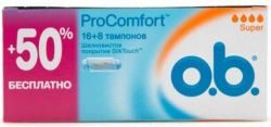 Тампоны o.b. ProComfort super 16шт+8шт промо