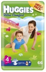 Хаггис подгузники Ultra Comfort (4) 8-14кг 66шт