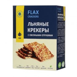Льняные хрустящие крекеры с овсяными отрубями Классические 150 г