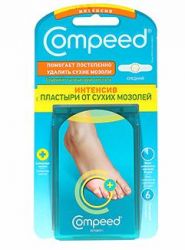 Компид пластырь от сухих мозолей на ногах Интенсив 6шт