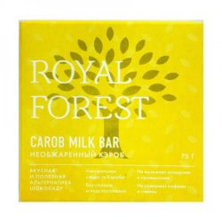 Шоколад Royal Forest из необжаренного кэроба CAROB MILK BAR 75г