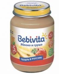 Бебивита пюре яблоко и груша с 5 мес 100г