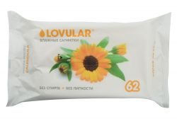 Ловулар салфетки влажные с календулой 62шт