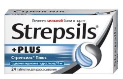 Стрепсилс Плюс №24 таблетки