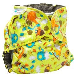 Глориес многоразовый подгузник OPTIMA плюшевый NEW Жирафы 3-18кг+2 вкладыша