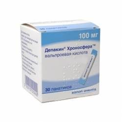 Депакин хроносфера 100мг №30 пор.